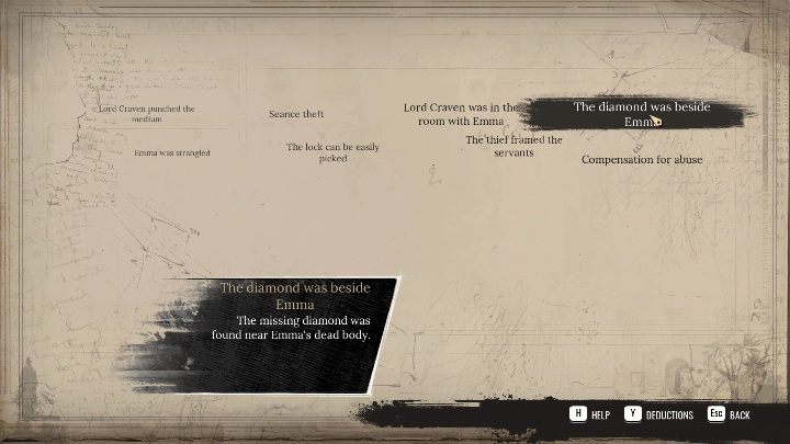 Po wejściu do pałacu pamięci zobaczycie wszystkie wyłapane przez Sherlocka elementy - Sherlock Holmes Chapter One: Pałac pamięci - Sherlock Holmes Chapter One - poradnik do gry