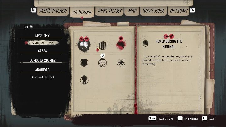 Aby odnaleźć wskazówki dotyczące grobu matki musicie porozmawiać z Watsonem, a następnie zaznaczyć to zadanie w dzienniku (zaznaczone na screenie powyżej) - Sherlock Holmes Chapter One: Matczyna miłość, cmentarz - solucja, opis przejścia - Sherlock Holmes Chapter One - poradnik do gry