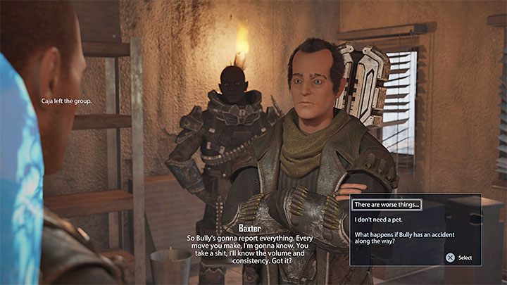 Niezależnie od tego jak zachowaliście się w sprawie Draba musicie powrócić do Baxtera i poinformować go o całym zdarzeniu (oraz złożyć zażalenie jeśli doszło do pojedynku) - Elex 2: Towarzysze - Drab (Bully) - Elex 2 - poradnik do gry