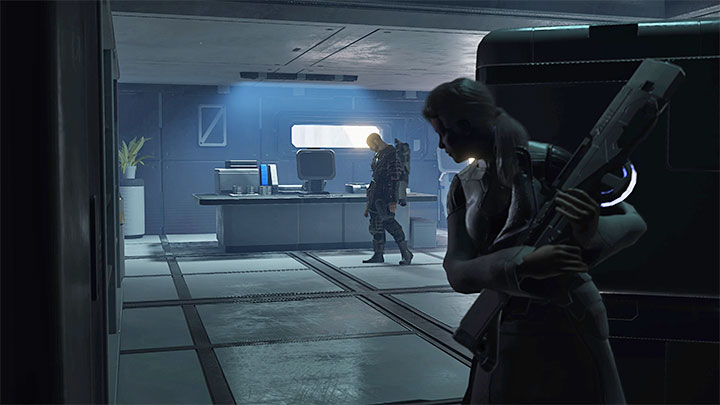 Po wejściu do magazynu załączy się cut-scenka z udziałem Nyry, przy czym nie musicie obawiać się konieczności stoczenia walki z nią - Elex 2: Towarzysze - Nyra - Elex 2 - poradnik do gry