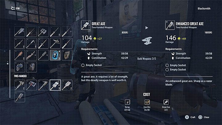 W przypadku tego wariantu oprócz posiadania dwóch takich samych broni musicie też zadbać o inne materiały do craftingu - Elex 2: Crafting (rzemiosło) - odblokowanie, rodzaje craftingu - Elex 2 - poradnik do gry