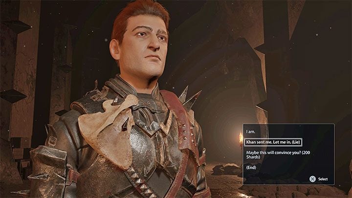 Podczas spotkań z NPC-ami oprócz zwykłych opcji dialogowych mogą pojawiać się też wybory i rozpoznaje się je po tym, że pojawiają się w nawiasach obok danego wariantu zachowania - Elex 2: Rozmowy z NPC-ami i specjalne opcje dialogowe - Elex 2 - poradnik do gry