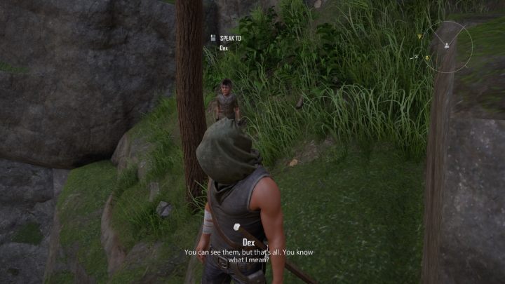 Dex w żaden sposób nie przeszkadza w eksploracji świata - czasami zada Wam pytanie, ale nie będzie zbliżał się do zagrożenia - Elex 2: Natłok pytań - solucja, opis przejścia - Elex 2 - poradnik do gry