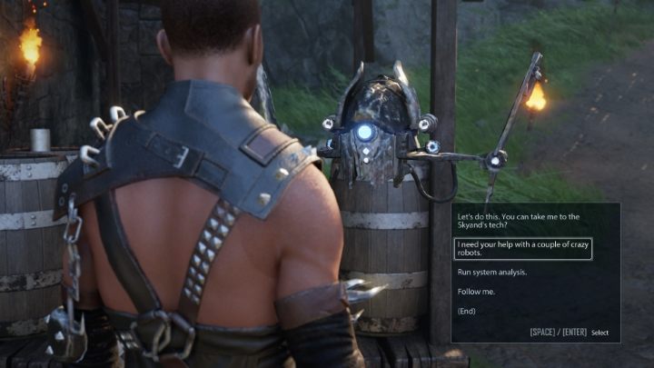 Kolejny krokiem jest rozmowa z dronem CRONY U4 - jeśli z nim nie podróżujecie, to będzie przebywał w Bastionie - Elex 2: Ograniczenie szkód - solucja, opis przejścia - Elex 2 - poradnik do gry