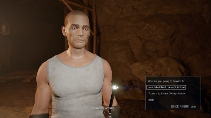 Jeśli zdecydujecie się pomóc Ivice, musicie oddać jej amulet i powiedzieć Zarinie, że ktoś go zabrał - Elex 2: Osąd Zariny (Carakis) - solucja, opis przejścia - Elex 2 - poradnik do gry