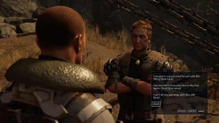 Pod wejściem do Groty będzie stał Ejnar - jeśli jeszcze go tam nie ma, poczekajcie chwilę lub wróćcie za jakiś czas - Elex 2: Paranoja Szczura (Tavar) - solucja opis przejścia - Elex 2 - poradnik do gry