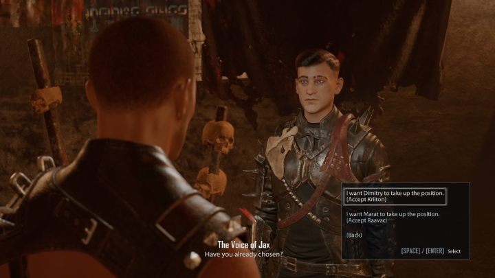 Teraz wróćcie do Głosu Jaxa i wybierzcie Dimitra na stanowisko - Elex 2: Prawa ręka Bahadura - Elex 2 - poradnik do gry