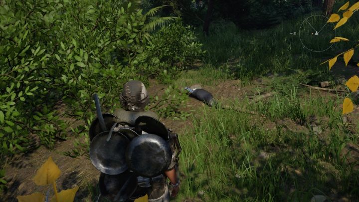 Jedna z paczek broni znajduje się w krzakach za miejscem, w którym odpoczywa karawana po uratowaniu przed potworami - Elex 2: Zaginiony konwój Kleryków (Carakis) - solucja, opis przejścia - Elex 2 - poradnik do gry