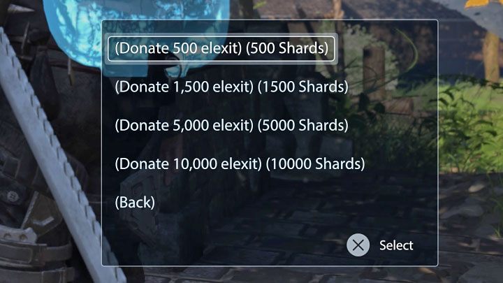 Podczas spotkań z Thialgiem w Bastionie możecie przekazywać darowizny na rzecz lokalnej społeczności - dokonuje się tego wybierając odpowiednią opcję dialogową - Elex 2: Zniszczenie (Destruction) - system reputacji - Elex 2 - poradnik do gry