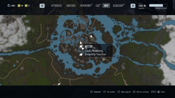 Hector przebywa w głównym budynku górnej dzielnicy Krateru - Elex 2: Nauczyciele umiejętności (Skill Trainers) - lista - Elex 2 - poradnik do gry