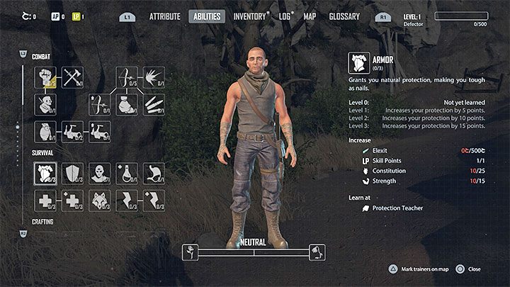 Umiejętność ta składa się z trzech poziomów i każdy kolejny zwiększa poziom obrony gwarantowanej przez pancerz - Elex 2: Najlepsze umiejętności na start - Elex 2 - poradnik do gry