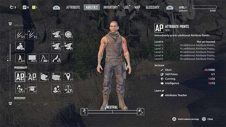 To kilkupoziomowa umiejętność, dzięki której możecie uzyskiwać darmowe punkty atrybutów - 10 punktów za każdy odblokowany poziom - Elex 2: Najlepsze umiejętności na start - Elex 2 - poradnik do gry