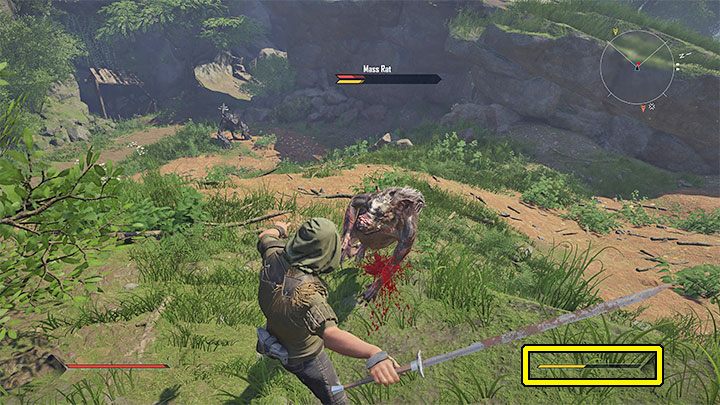 Oprócz przyglądania się paskowi zdrowia musicie mieć też na uwadze żółty pasek wytrzymałości (staminy) - Elex 2: Początek gry - jak przeżyć w pierwszych godzinach? - Elex 2 - poradnik do gry