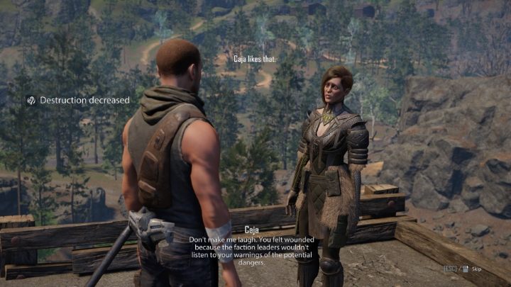 W wielu rozmowach możecie decydować o charakterze odpowiedzi Jaxa (a konkretnie o mniej lub bardziej przyjaznym nastawieniu do danej postaci), ale zazwyczaj wpływa to wyłącznie na poziom Zniszczenia - Elex 2: Ważne wybory - czy są w grze? - Elex 2 - poradnik do gry