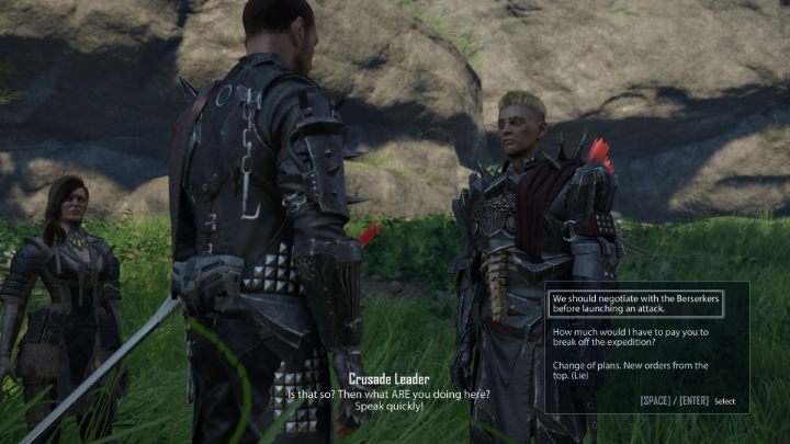 Jeśli jesteście Morkonem, możecie po prostu okłamać dowódcę, że atak został odwołany - Elex 2: Kwestia interpretacji - solucja, opis przejścia - Elex 2 - poradnik do gry