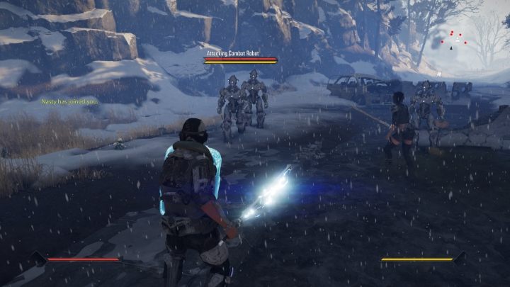 Podobnie jak poprzednio, po rozmowie zostaniecie przeniesieni w inne miejsce i zaatakowani przez roboty - Elex 2: Gafa dyplomatyczna (Zołza) - solucja, opis przejścia - Elex 2 - poradnik do gry