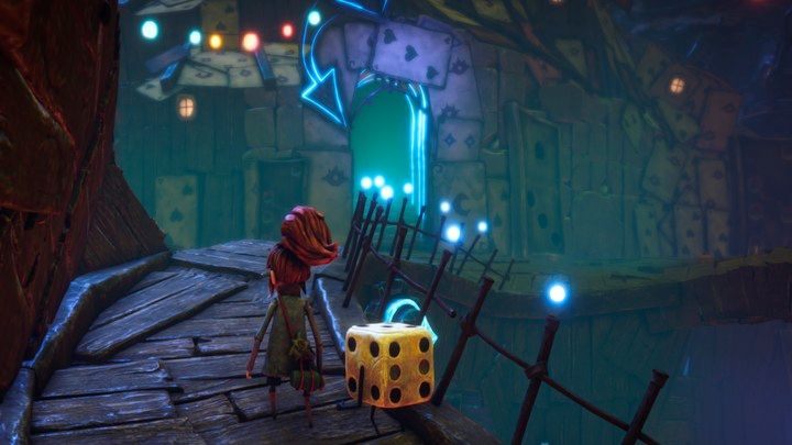 Kolejna arena znajduje się nad Four Horsemens Corner, za niebieskim przejściem z zielonym światłem - Lost in Random: Lost in Random (Fourburg) - solucja, opis przejścia - Lost in Random - poradnik do gry