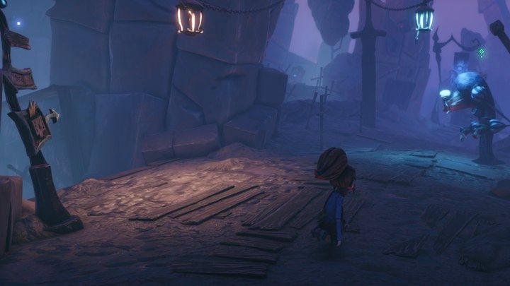 Na prawo, po wejściu do The Trenches, zobaczycie starszą kobietę - Teatime Tootsie - Lost in Random: A Three-Ring Circus (Threedom) - solucja, opis przejścia - Lost in Random - poradnik do gry