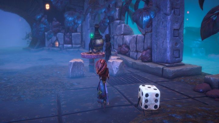 Po spotkaniu się z Rag Reader w ramach misji fabularnej Lost in Random, po opuszczeniu Soothsayer Tents, obok lokacji pojawi się dwóch mężczyzn przy stoliku, zapraszających do gry - Lost in Random: Play By Their Own Rules (Fourburg) - solucja, opis przejścia - Lost in Random - poradnik do gry