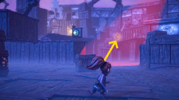 Przejdźcie na koniec portu, by wspiąć się na kolejną drabinę i zebrać drugą księgę - Lost in Random: Bedtime Stories (Onecroft) - solucja, opis przejścia - Lost in Random - poradnik do gry