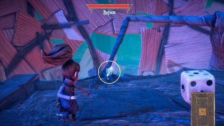 Kryształy energii znajdują się na piersi i rękach bossa - Lost in Random: A Tale of Two Towns (Two Towns) - solucja, opis przejścia - Lost in Random - poradnik do gry