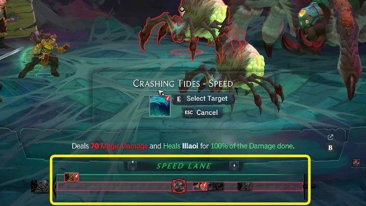 Umiejętności Alei pozwalają postaciom przemieszczać się w górę i w dół po pasku inicjatywy, aby skrócić czas rzucania umiejętności (Speed Lane) lub wzmocnić efekt użytej umiejętności (Power Lane) - Ruined King: Walka - Ruined King - poradnik do gry