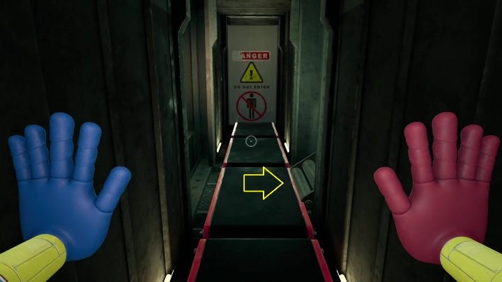 Na końcu taśmociągu zobaczycie zamknięte drzwi - Poppy Playtime: Taśmociąg - solucja, opis przejścia - Poppy Playtime - poradnik do gry