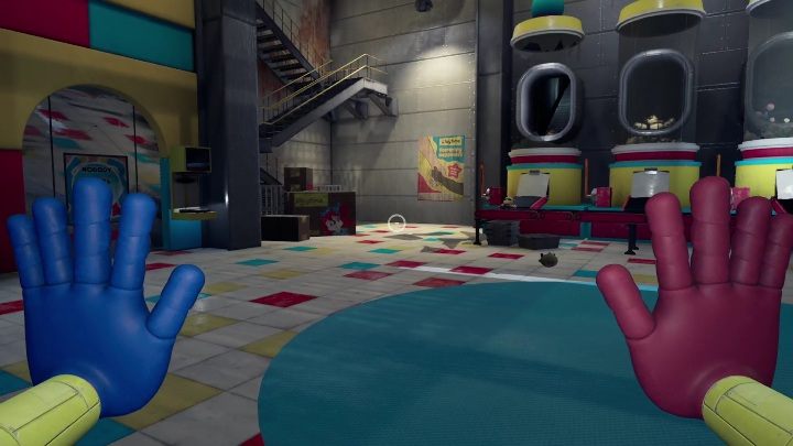 Wpadniecie do sali, w której tworzone są zabawki - Poppy Playtime: Taśmociąg - solucja, opis przejścia - Poppy Playtime - poradnik do gry