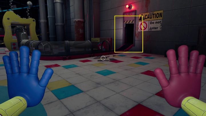 Uciekać można jedynie do szybu, który się otworzył - Poppy Playtime: Huggy Wuggy - solucja, opis przejścia - Poppy Playtime - poradnik do gry