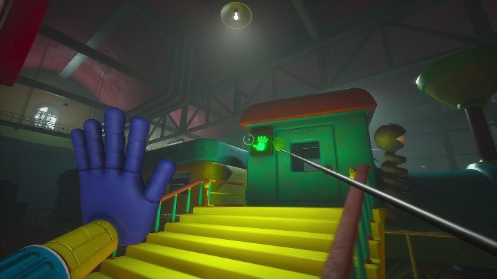 Aby otworzyć pociąg musicie położyć we właściwym punkcie zieloną dłoń - Poppy Playtime: Pociąg - solucja, opis przejścia - Poppy Playtime - poradnik do gry