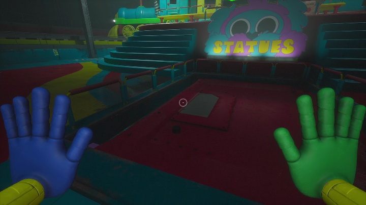 Czas pociągnąć ostatnią wajchę w pomieszczeniu i otworzyć wejście do koleje minigry - Poppy Playtime: Statues - solucja, opis przejścia - Poppy Playtime - poradnik do gry