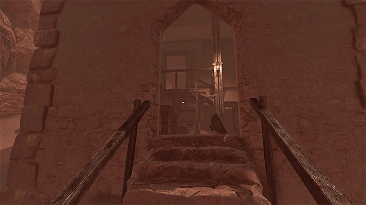 Przeciśnijcie się między skałami w małym wąwozie i przejdźcie po wąskiej desce - Amnesia Rebirth: The Town - solucja, sekrety - Amnesia Rebirth - poradnik do gry