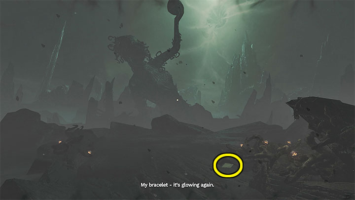 Zatrzymajcie się w miejscu z obrazka, w którym przed sobą widzicie wielki posąg - Amnesia Rebirth: The Dark World - solucja, sekrety - Amnesia Rebirth - poradnik do gry