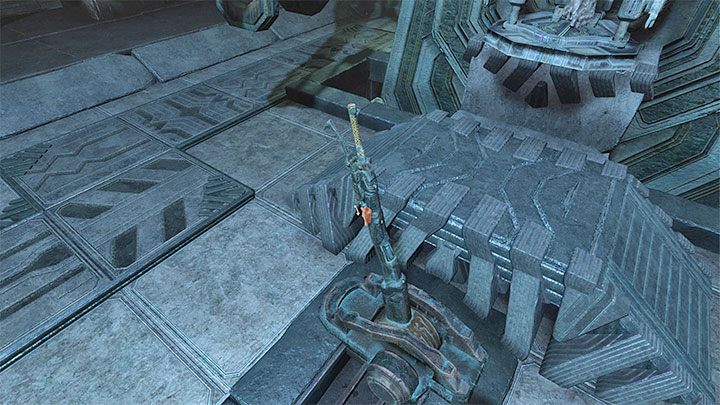 Po tym jak procedura skanowania zakończy się pociągnijcie za dźwignię przed klatką po to żeby została ona odesłana z tego pomieszczenia - Amnesia Rebirth: The Theater - solucja, sekrety - Amnesia Rebirth - poradnik do gry