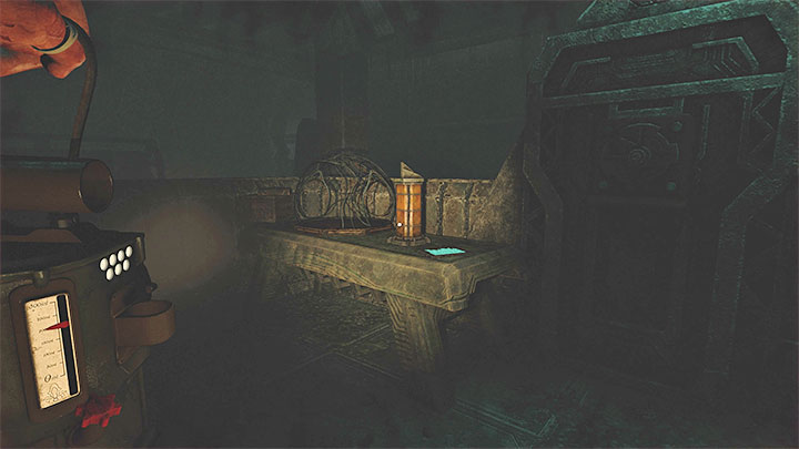 W innej części pomieszczenia znajdziecie oświetloną głowę posągu, pod którą są zapałki, a także stół z powyższego obrazka - Amnesia Rebirth: The Laboratory - solucja, sekrety - Amnesia Rebirth - poradnik do gry