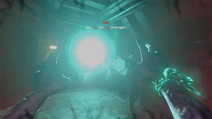 Unikajcie długiego spoglądania na zjawę, bo może to zwiększać poziom strachu bohaterki, a także biegania, gdyż potwór może również reagować na dźwięki i szybko doścignąć Tasi - Amnesia Rebirth: The Laboratory - solucja, sekrety - Amnesia Rebirth - poradnik do gry