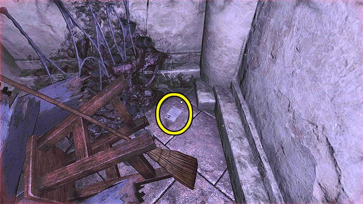 Eksploracja ciemnych korytarzy na piętrze pozwala też pozyskać leżący na ziemi nowy dokument - Hanks Notes: Yasmin Chabani - Amnesia Rebirth: The Fortress - solucja, sekrety - Amnesia Rebirth - poradnik do gry