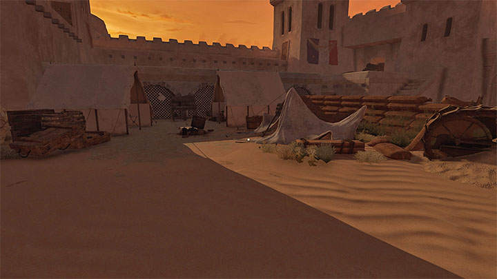 Powróćcie na dół i zainteresujcie się obszarem z dwoma namiotami - Amnesia Rebirth: The Fortress - solucja, sekrety - Amnesia Rebirth - poradnik do gry