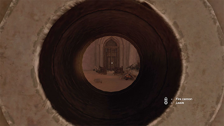 Zwróćcie się w stronę otworu celowniczego i wciśnijcie przycisk żeby zacząć przez niego spoglądać - Amnesia Rebirth: The Arsenal - solucja, sekrety - Amnesia Rebirth - poradnik do gry