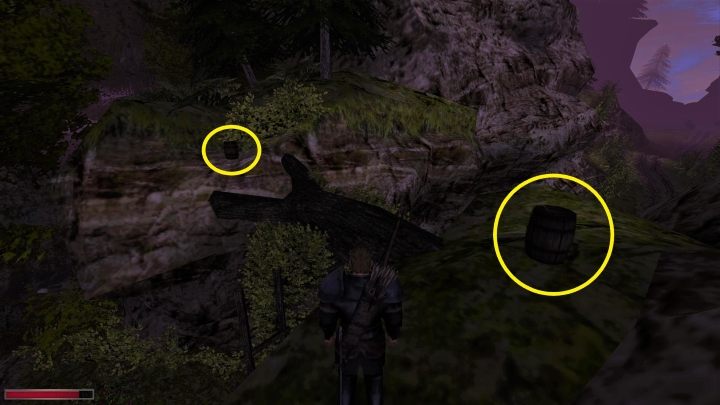 Mężczyzna planuje podłożyć ładunki wybuchowe tak, aby w razie potrzeby zawalić drogę prowadzącą do miasta - Kroniki Myrtany: Siła robocza - Kroniki Myrtany - poradnik do gry