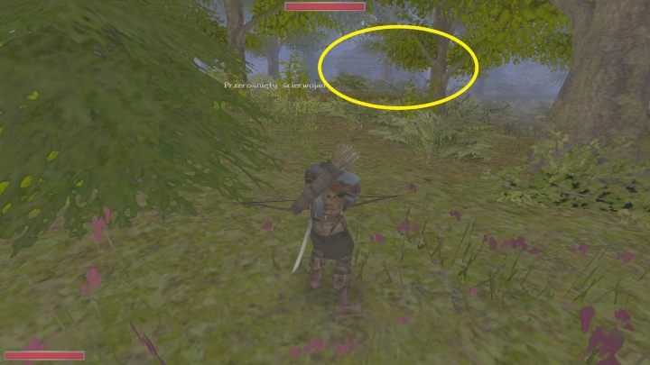 W tle jest zaznaczona chatka, gdyż ją zobaczycie przed dostrzeżeniem ścierwojada. - Kroniki Myrtany: Przerośnięty ścierwojad - list gończy, gdzie jest, jak pokonać? - Kroniki Myrtany - poradnik do gry