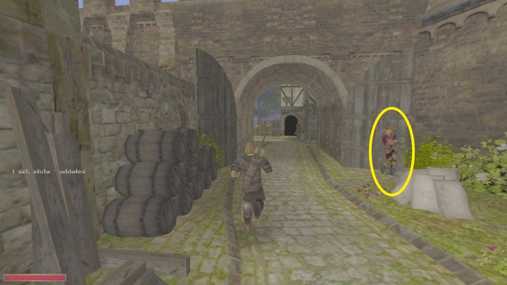 Mężczyzna zaprowadzi Was do uliczki na uboczu - Kroniki Myrtany: Dostawa materiałów - solucja, opis przejścia - Kroniki Myrtany - poradnik do gry