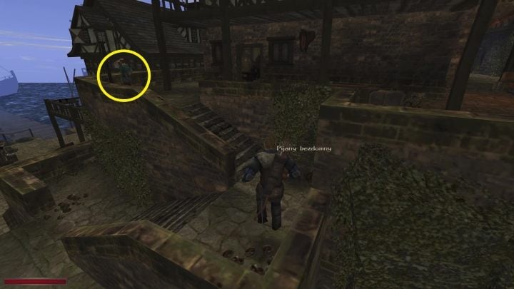 Nevila możecie znaleźć przed karczmą Helgi w porcie - Kroniki Myrtany: Zielona latarnia i skarb - solucja, opis przejścia - Kroniki Myrtany - poradnik do gry