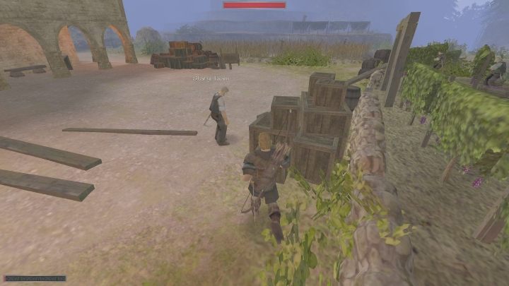 Młodzieniec znajduje się w domku dla pracowników, stojącym nieopodal na wzgórzu - Kroniki Myrtany: Winowajca - solucja, opis przejścia - Kroniki Myrtany - poradnik do gry