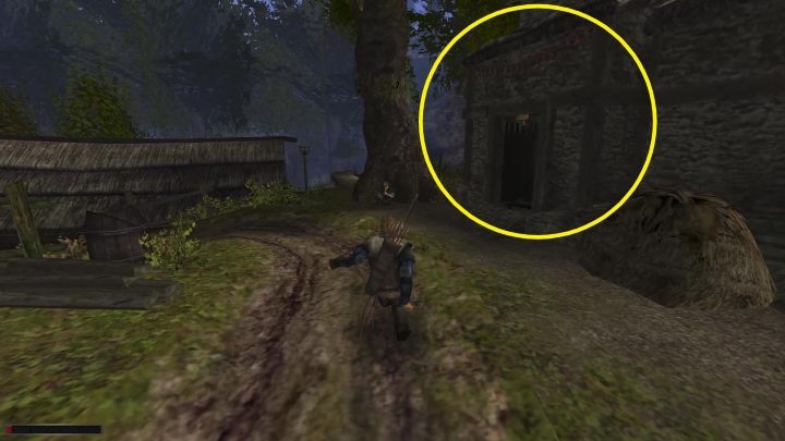 W wiosce Silbach, w okolicach chaty rzeźnika, znajduje się dom z przystrojonym wejściem - Kroniki Myrtany: Bez zamiatania pod dywan - solucja, opis przejścia - Kroniki Myrtany - poradnik do gry