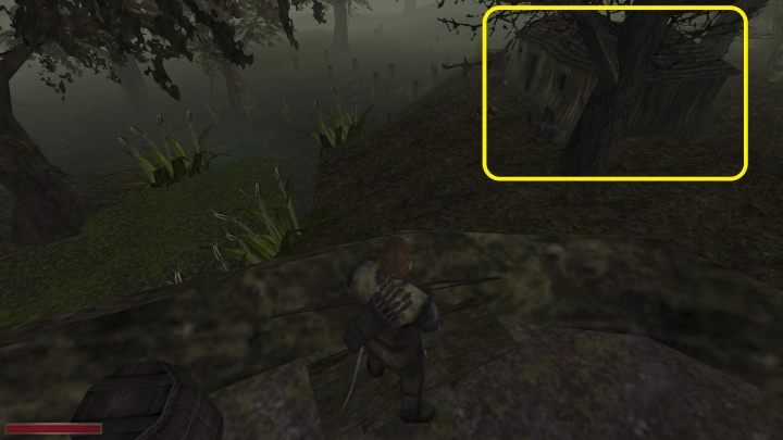 Udajcie się w to samo miejsce, w którym kopaliście po raz trzeci, ale pójdźcie dalej ścieżką, aż dojdziecie na bagna - Kroniki Myrtany: Zakopane skarby - solucja, opis przejścia - Kroniki Myrtany - poradnik do gry