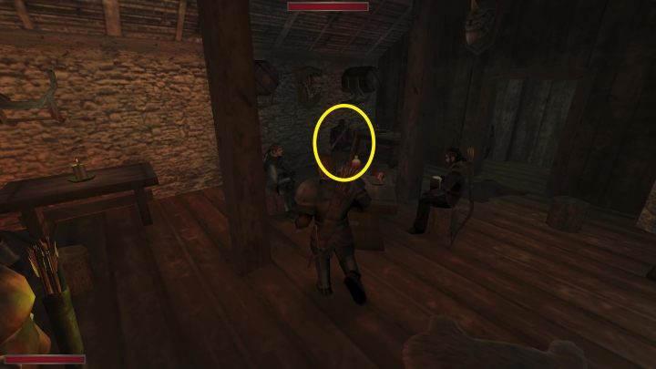 Mężczyzna siedzi w rogu karczmy - Kroniki Myrtany: Podróż do wnętrza kopalni - solucja, opis przejścia - Kroniki Myrtany - poradnik do gry