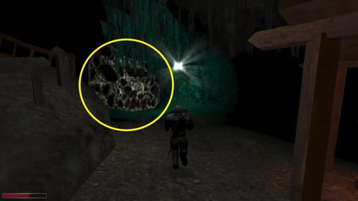 Zwiedzając musicie uważać na przejścia pokryte pajęczyną, takie jak na powyższym obrazku - Kroniki Myrtany: Podróż do wnętrza kopalni - solucja, opis przejścia - Kroniki Myrtany - poradnik do gry