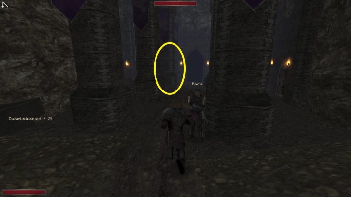 Przed siedzibą lorda, za jedną z kolumn jest Wilczy syn - Kroniki Myrtany: Spotkania (Wilcze leże) - lista wszystkich - Kroniki Myrtany - poradnik do gry