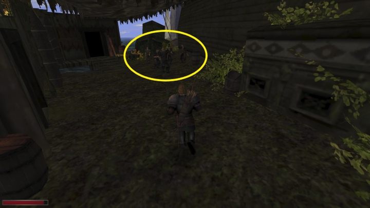 W rozdziale 4 za karczmą możecie spotkać grupkę ludzi - Kroniki Myrtany: Spotkania (Przystań łotrów) - lista wszystkich - Kroniki Myrtany - poradnik do gry